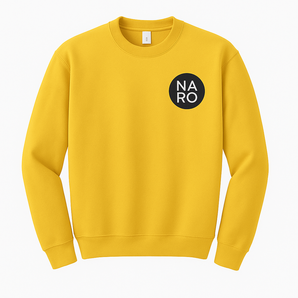 Sudadera Unisex Amarilla con Diseño Exclusivo en la Espalda